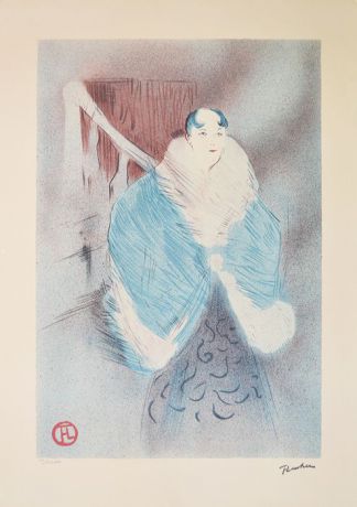 Литография "Эльза из Вены" ("Elsa, Dite la Viennoise"). Анри Тулуз-Лотрек. Франция, XX век
