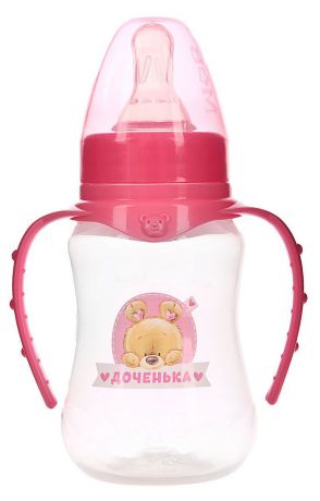 Бутылочка для кормления Mum&Baby "Мишка Полли", 2969858, розовый, 150 мл