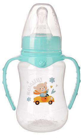 Бутылочка для кормления Mum&Baby "Мишутка", 2969885, бирюзовый, 150 мл