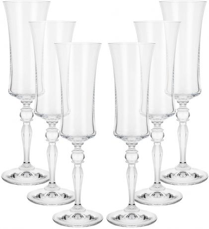 Набор бокалов для шампанского Bohemia Crystal Grace, 190 мл, 6 шт