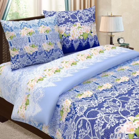 Комплект постельного белья Letto, B379-4, 2-х спальный, наволочки 70х70, голубой