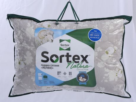 Подушка Sortex "Мерино", наполнитель: шерсть, силиконизированное волокно, 70 x 70 см, цвет в ассортименте