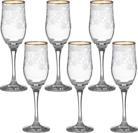 Набор бокалов для шампанского Декостек "Акация", 200 мл, 6 шт. 1599307
