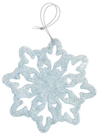 Новогоднее подвесное украшение Magic Time "Снежинка-цветочек", цвет: голубой