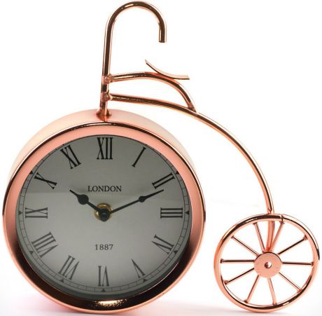Часы настольные Miralight "Велосипед", цвет: медный