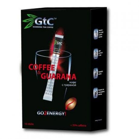 GTC кофе растворимый с гуараной в пакетиках, 15 шт