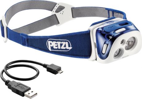 Фонарь налобный Petzl "Reactik", LED, цвет: синий