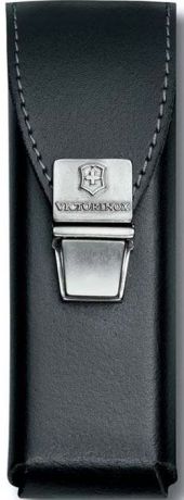 Чехол на ремень "Victorinox" для мультитулов SwissTool, на пружинной защелке, кожаный, цвет: черный