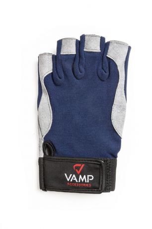 Перчатки для фитнеса мужские "Vamp", цвет: синий, серый. RE-537. Размер XL