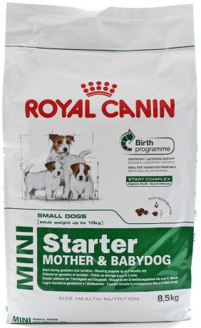 Корм сухой Royal Canin "Mini Starter", для собак весом до 10 кг, щенков до 2 месяцев, собак в последней трети беременности, 8,5 кг