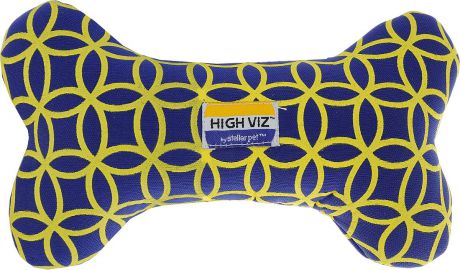 Игрушка для собак Camon "High VIZ. Косточка", с пищалкой, цвет в ассортименте, длина 20 см