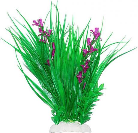 Растение для аквариума Уют "Композиция с лиловыми цветами", высота 22-24 см