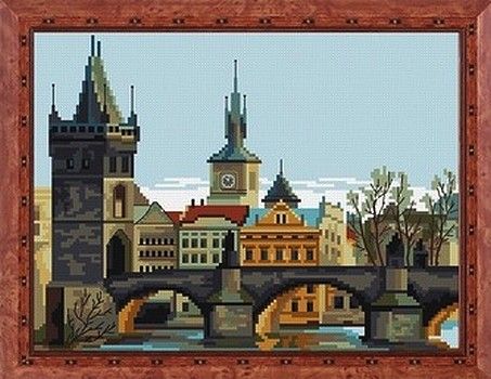 Набор для вышивания крестом Nitex "Прага. Полдень", 19 см х 25,5 см