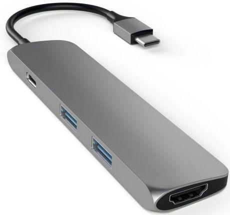 USB-концентратор Satechi ST-CMAM, Type-C Multi-Port Adapter, серый