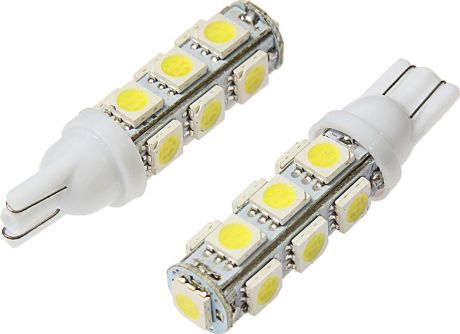Комплект светодиодных ламп Torso T10 W5W, 12 В, 13 SMD-5050, свет белый, 2 шт. 2612656