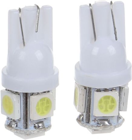 Комплект светодиодных ламп Torso T10 W5W, 12 В, 5 SMD-5050, свет белый, 2 шт. 1059206
