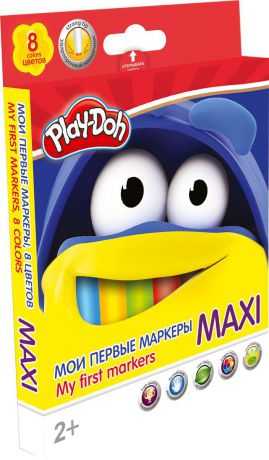 Play-Doh Набор фломастеров Maxi 8 цветов