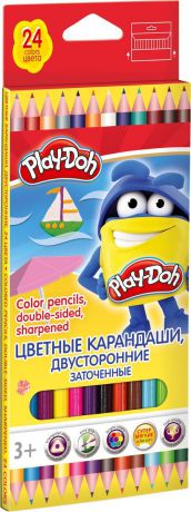 Play Doh Набор цветных карандашей 24 цвета 12 шт