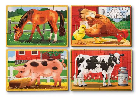 Melissa & Doug Деревянные пазлы Животные с фермы