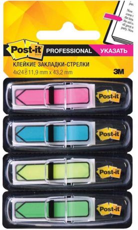 Закладки клейкие Post-it Proffessional, 61999, 4 цвета по 24 листа
