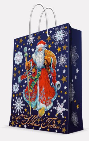 Пакет подарочный Magic Time "Дед Мороз в красном кафтане", 17,8 х 22,9 х 9,8 см