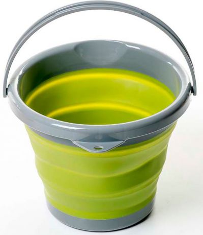 Ведро Tramp "Силиконовая посуда", складное, цвет: оливковый, 5 л. TRC-092