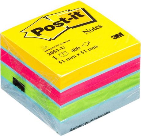 Клейкая бумага для заметок Post-it Original, 78508, 5,1 x 5,1 см, 400 листов