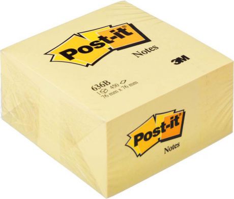 Клейкая бумага для заметок Post-it Original, 95931, 7,6 x 7,6 см, 450 листов