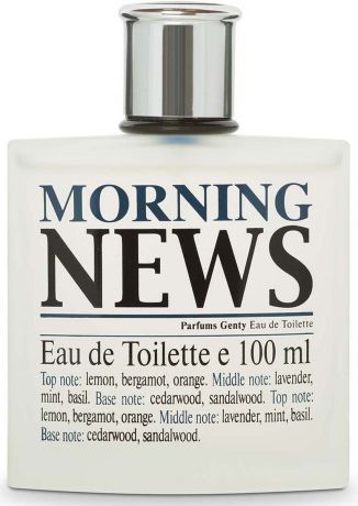Туалетная вода Genty Morning News Edt, для мужчин, 100 мл