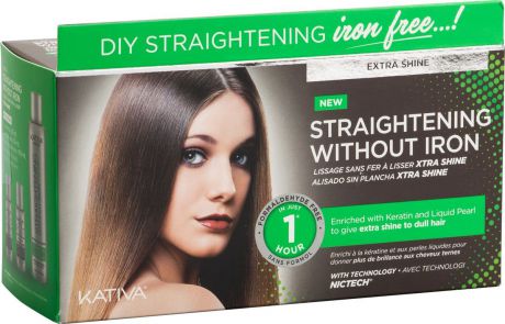 Kativa Iron Free Набор для выпрямления волос Экстра-блеск, для тусклых волос, с жемчугом и кератином