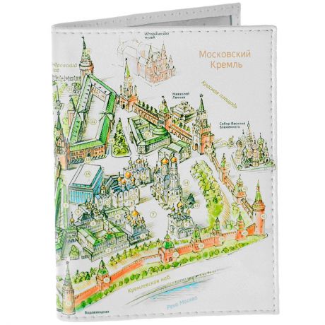 Обложка для паспорта Московский Кремль. OK298