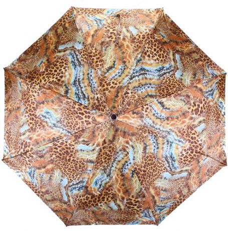 Зонт женский Pasotti, полный автомат, 3 сложения, цвет: коричневый 261-56084-1