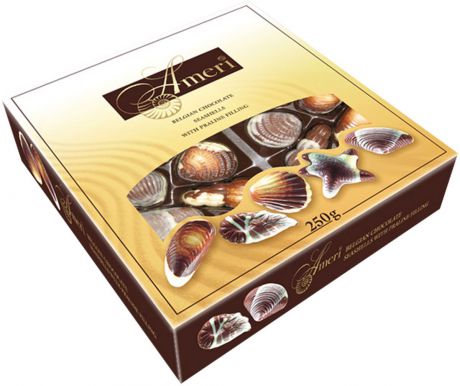Ameri Шоколадные конфеты-ракушки с начинкой пралине, 250 г