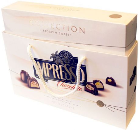 Impresso премиум набор шоколадных конфет белый, 424 г