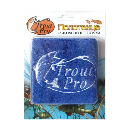 Полотенце рыболовное "Trout Pro", цвет: синий, 35 х 35 см
