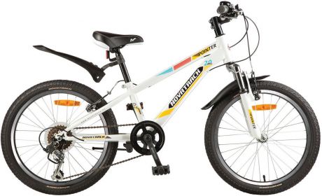 Велосипед детский Novatrack "Pointer", цвет: белый, желтый, 20"