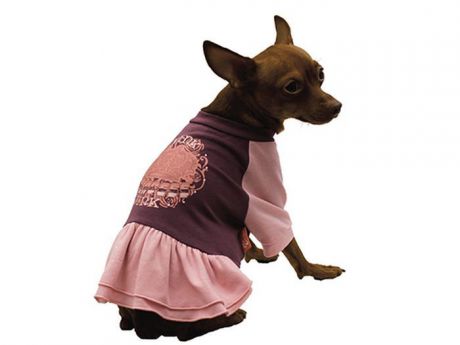 Платье для собак Каскад "Pink", цвет: фиолетовый, розовый. Размер XL