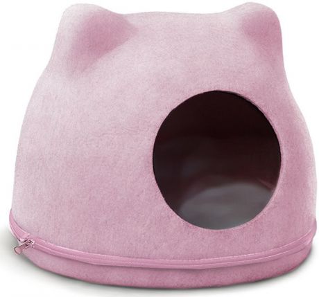 Домик для кошек Triol "Кошкин дом", цвет: розовый, 34 x 43 x 34 см
