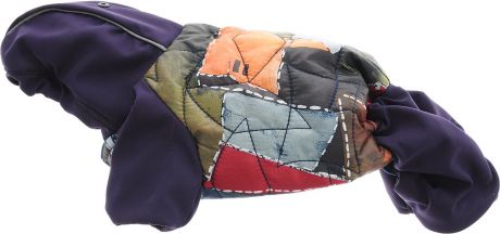 Комбинезон для собак GLG "Столица. Куртка-джинсы", цвет: фиолетовый, зеленый, оранжевый, унисекс. Размер S