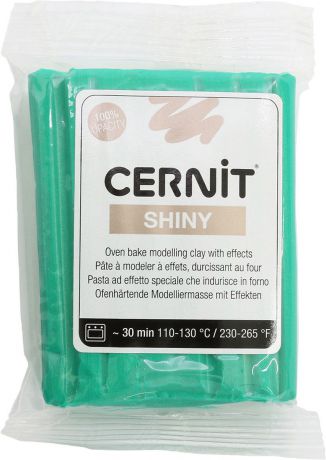 Глина полимерная Cernit "Shiny", запекаемая, цвет: зеленый, 56 г