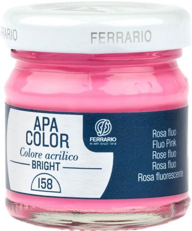 Ferrario Краска акриловая Apa Color цвет розовый флуоресцентный