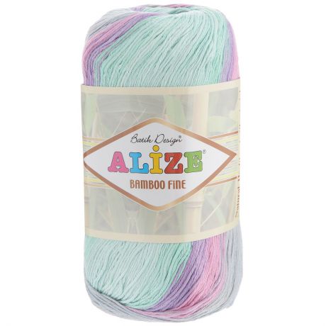 Пряжа для вязания Alize "Bamboo Fine", цвет: светло-серый, розовый, зеленый (3256), 440 м, 100 г, 5 шт