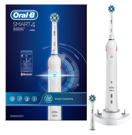 Oral-B Smart Coaching 4, 4000 электрическая зубная щетка, цвет: белый