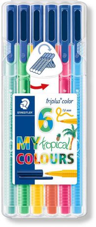 Staedtler Набор фломастеров Triplus Color Тропические цвета 6 цветов