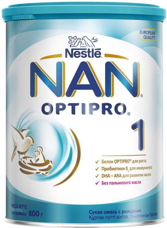 NAN 1 OPTIPRO смесь молочная, с рождения 800 г