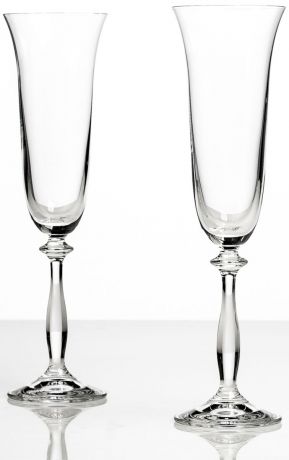 Набор бокалов для шампанского Bohemia Crystall "Анжела", 190 мл, 2 шт