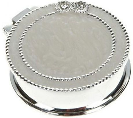 Шкатулка декоративная "ENS Group", цвет: серебристый, диаметр 5,5 см