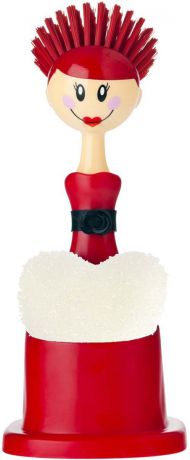 Набор для мытья посуды Vigar "Dolls", цвет: красный, белый, 2 предмета
