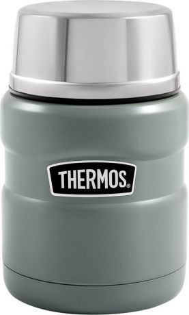 Термос Thermos King SK3000-MGR, с ложкой, 703477, оливковый, 470 мл