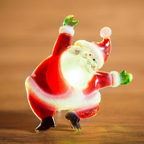 Фигура светодиодная на присоске "Санта Клаус", 65 х 85 х 10 мм